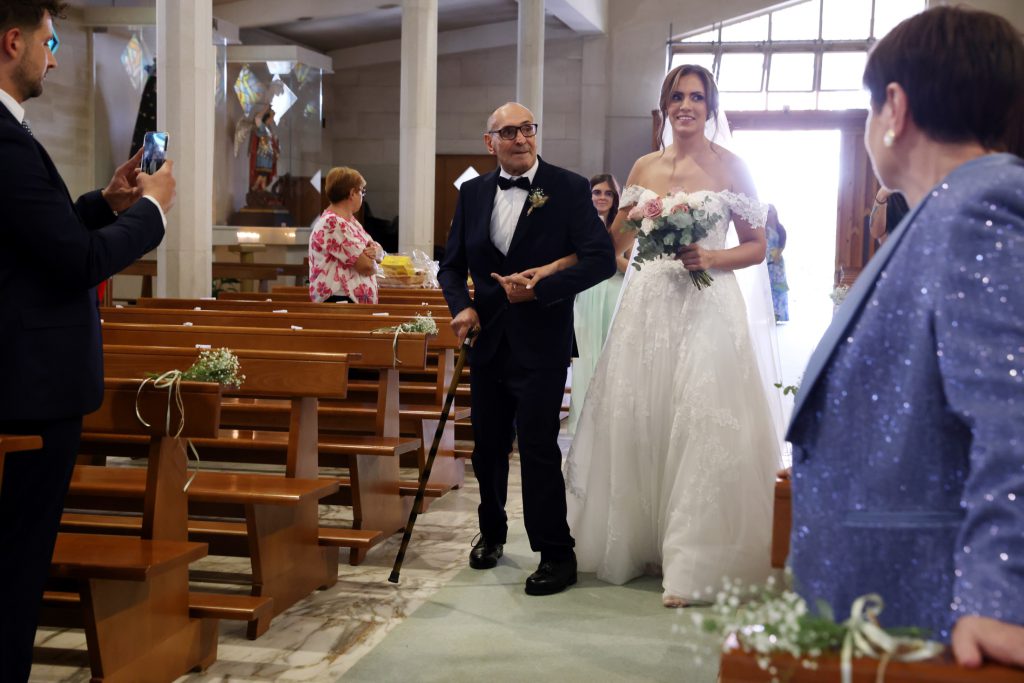 L’ingresso di Dominga in chiesa – matrimonio di Cosimo e Dominga
