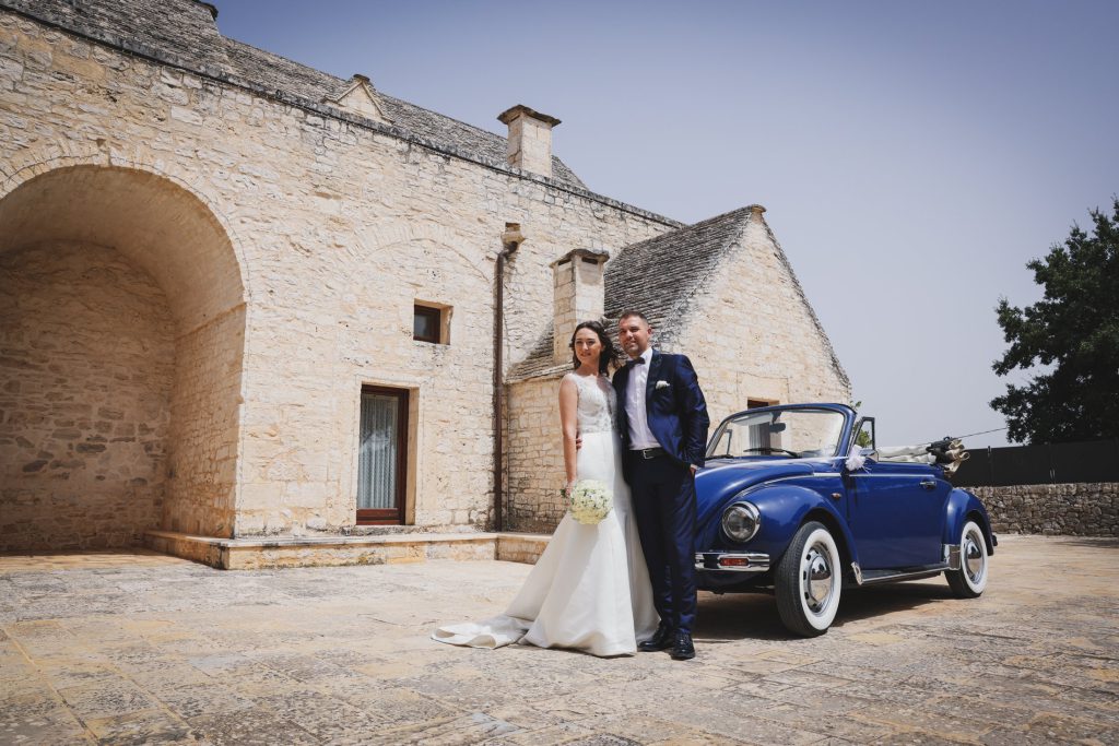 L’arrivo al ricevimento in masseria – Salvatore e Monica
