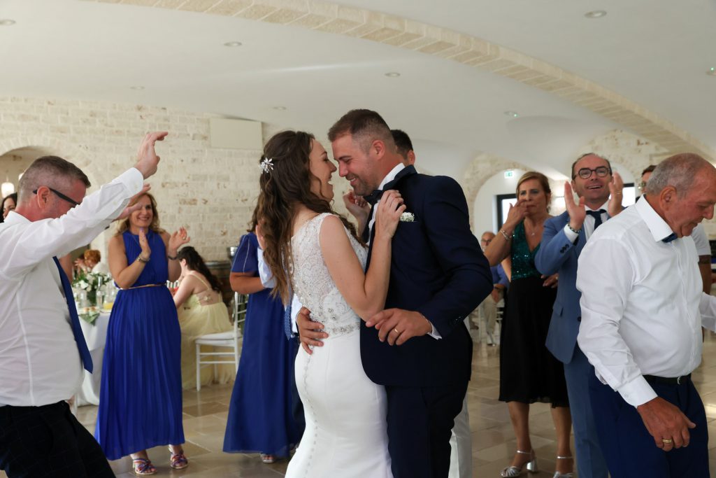 L’arrivo al ricevimento in masseria – Salvatore e Monica